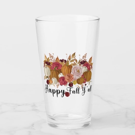 Happy Herfst Y'all Glas (Voorkant)