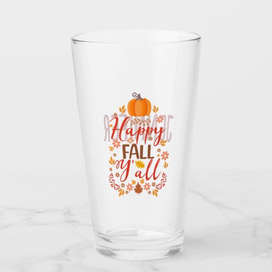 Happy herfst y'all glas (Voorkant)