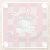 Happy Herfst Y'all Glazen Onderzetter (Achterkant)