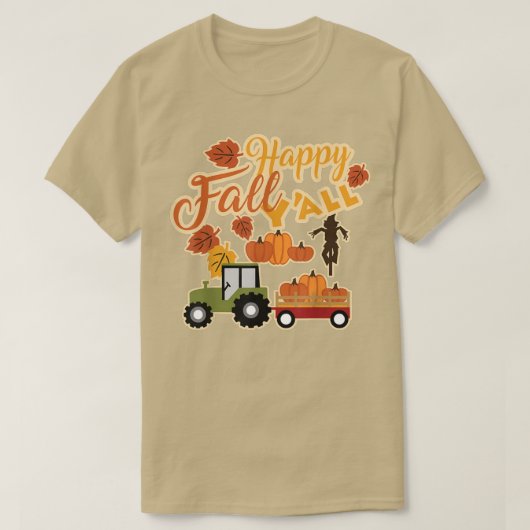 Happy Herfst Y'all Gnome Leopard Pumpkin Funny Aut T-shirt (Design voorkant)