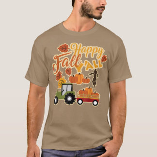 Happy Herfst Y'all Gnome Leopard Pumpkin Funny Aut T-shirt