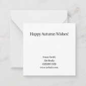 Happy Herfst Y'All Gnome Notitiekaartje (Achterkant)