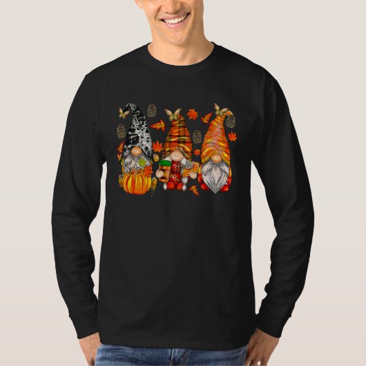 Happy Herfst Y'all Gnome Pumpkin Autumn Bedankt T-shirt (Voorkant)