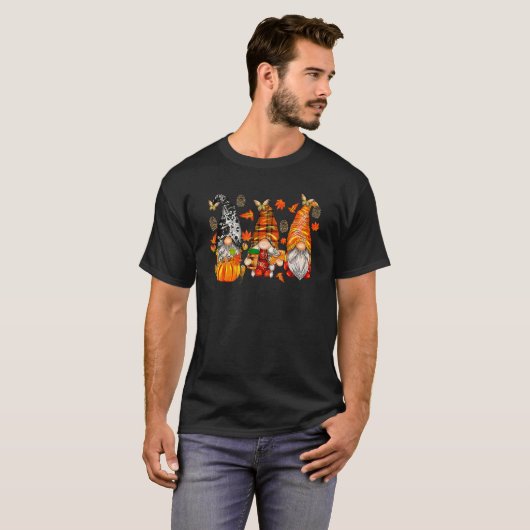 Happy Herfst Y'all Gnome Pumpkin Autumn Bedankt T-shirt (Voorkant volledig)