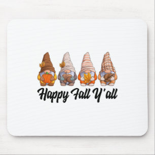 Happy Herfst Y'all Gnome Pumpkin Funny Autumn Gnom Muismat