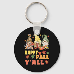 Happy Herfst Y'all Gnome Pumpkin Funny Autumn Gnom Sleutelhanger