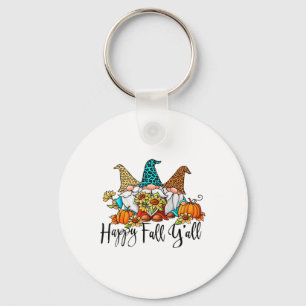 Happy Herfst Y'all Gnomes Leopard Pumpkin herfst T Sleutelhanger
