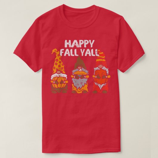 Happy Herfst Yall Gnomes Pumpkin Herfst herfst Tha T-shirt (Design voorkant)