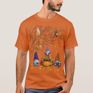 Happy Herfst Y'all Gnomes Witch Pumpkin Autumn Tre T-shirt