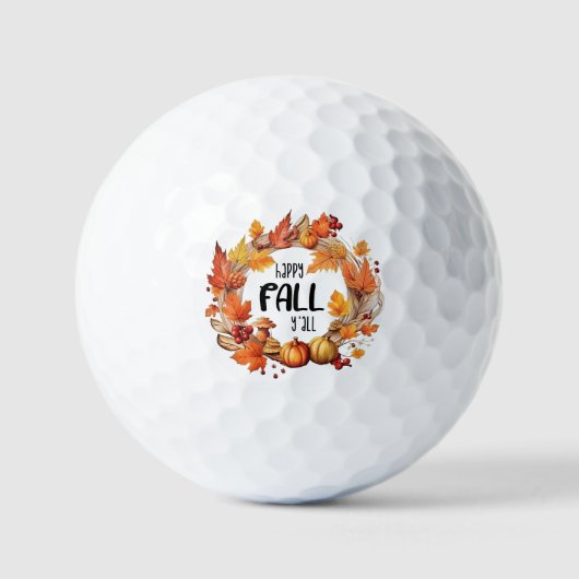 Happy Herfst Y'all Golfballen (Voorkant)