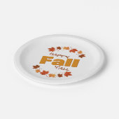 Happy herfst Y'All Groet Herfstesdoorn Bladeren Papieren Bordje (Gekanteld)