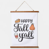 Happy Herfst Y'all Hangend Wandkleed (Voorkant)