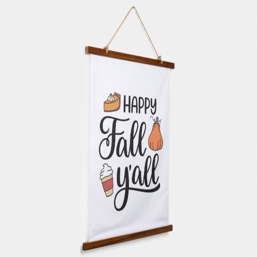 Happy Herfst Y'all Hangend Wandkleed (Gebogen)