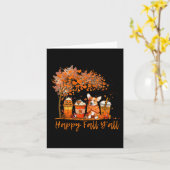 Happy Herfst Y'all Herfst Corgi Halloween Pumpkin  Kaart (Gele Bloem)