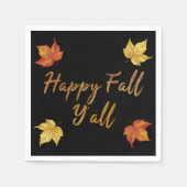 Happy Herfst Y'all herfst Maple Leaf Servet (Voorkant)