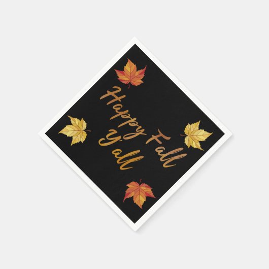 Happy Herfst Y'all herfst Maple Leaf Servet (Hoek)