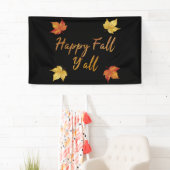 Happy Herfst Y'all herfst Maple Leaf Spandoek (Insitu)