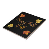 Happy Herfst Y'all herfst Maple Leaf Tegeltje (Zijkant)