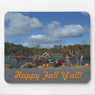 Happy Herfst Y'all herfstfestival, foto van water Muismat