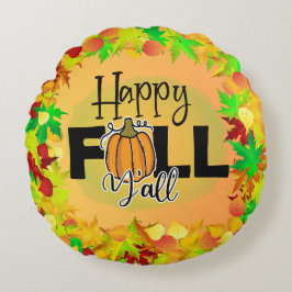 Happy herfst ya'll herfstoogst Thanksgiving liefde Rond Kussen