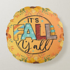 Happy herfst ya'll herfstoogst Thanksgiving liefde Rond Kussen