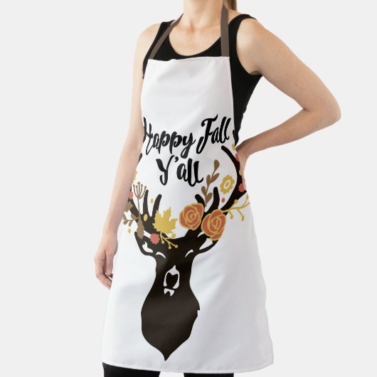 HAPPY HERFST Y'ALL hertenhoofd Schort (Insitu)