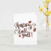 Happy Herfst Yall Kaart (Gele Bloem)