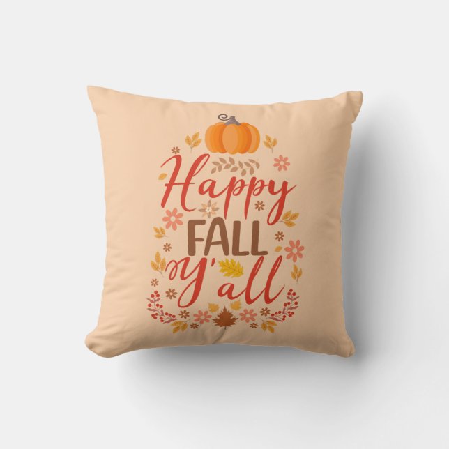 Happy herfst y'all kussen (Voorkant)