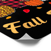 Happy Herfst Y'all Leafs Herfst Herfst Pompoen Vro Poster (Hoek)
