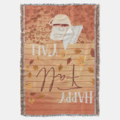 Happy Herfst Y'all met koffie en herfstbladeren Deken (Voorkant Verticaal)