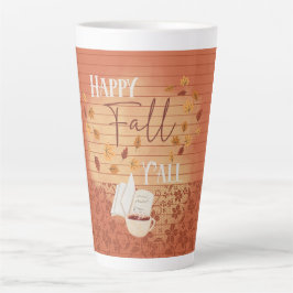 Happy Herfst Y'all met koffie en herfstbladeren Latte Mok
