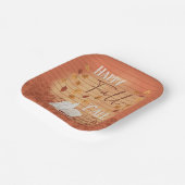 Happy Herfst Y'all met koffie en herfstbladeren Papieren Bordje (Gebogen)