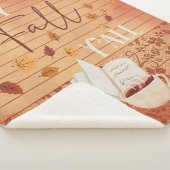 Happy Herfst Y'all met koffie en herfstbladeren Sherpa Deken (3/4)
