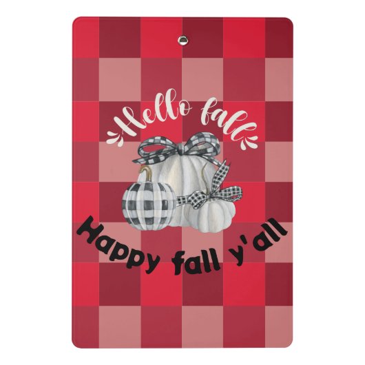 Happy Herfst Y'all Mini Klembord (Achterkant)