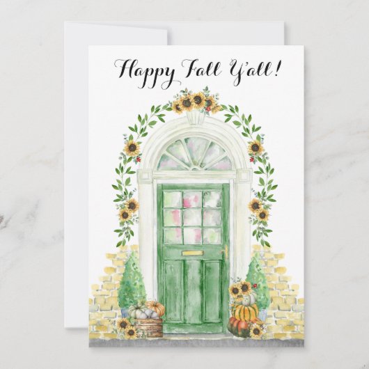 Happy Herfst Y'all New Home Aankondiging (Voorkant)