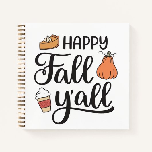 Happy Herfst Y'all Notitieboek (Voorkant)