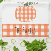 Happy Herfst Y'all Oranje Pset Kitchen Towel Theedoek (Gevouwen)