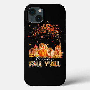 Happy Herfst Yall Pomeranian Autumn Lover Pumpkins Case-Mate iPhone Case