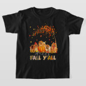 Happy Herfst Yall Pomeranian Autumn Lover Pumpkins T-shirt (Laagn)