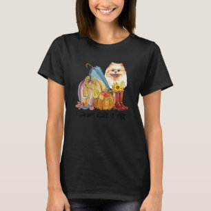 Happy Herfst Yall Pomeranian Dog mama Pumpkin Herf T-shirt