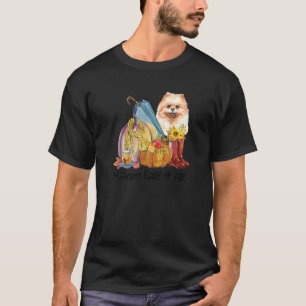 Happy Herfst Yall Pomeranian Dog mama Pumpkin Herf T-shirt