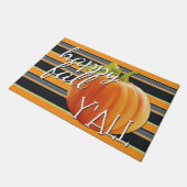 Happy Herfst Yall pomkin op trillende strepen patr Deurmat (Schuin)