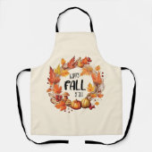 Happy Herfst Y'all - Pompoen & Herfst Bladeren Kra Schort (Voorkant)