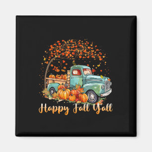 Happy Herfst Y'all Pompoenwagen Herfstboom Herfst  Magneet