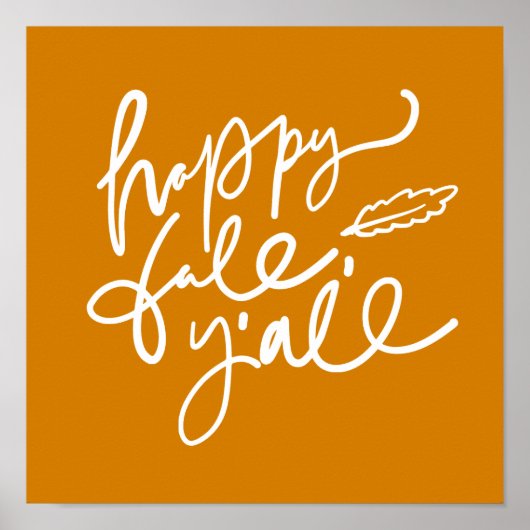 Happy Herfst Y'all Poster (Voorkant)