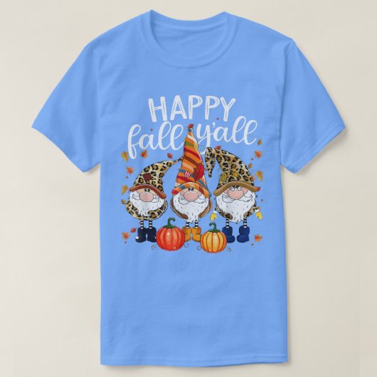 Happy Herfst Yall Pumpkin Gnomes Herfst herfst Tha T-shirt (Design voorkant)