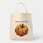 Happy Herfst Ya'll Pumpkin Painting Canvas tas (Voorkant)