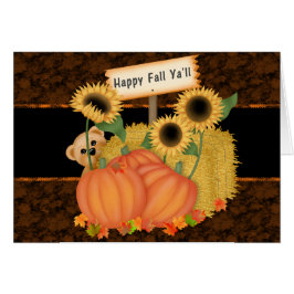 Happy Herfst Ya'll Pumpkin Patch Wenskaart