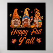 Happy Herfst Y'all Pumpkin Spice Herfst herfst Gno Poster (Voorkant)