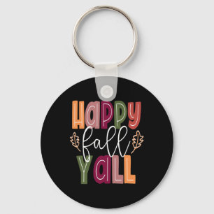 Happy Herfst Yall Pumpkin Thanksgiving Halloween C Sleutelhanger